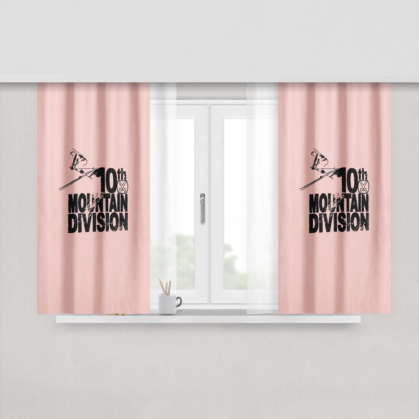 Colorado Ski History 10Th Mountain Division World War 2 Peach Skin Window Curtains