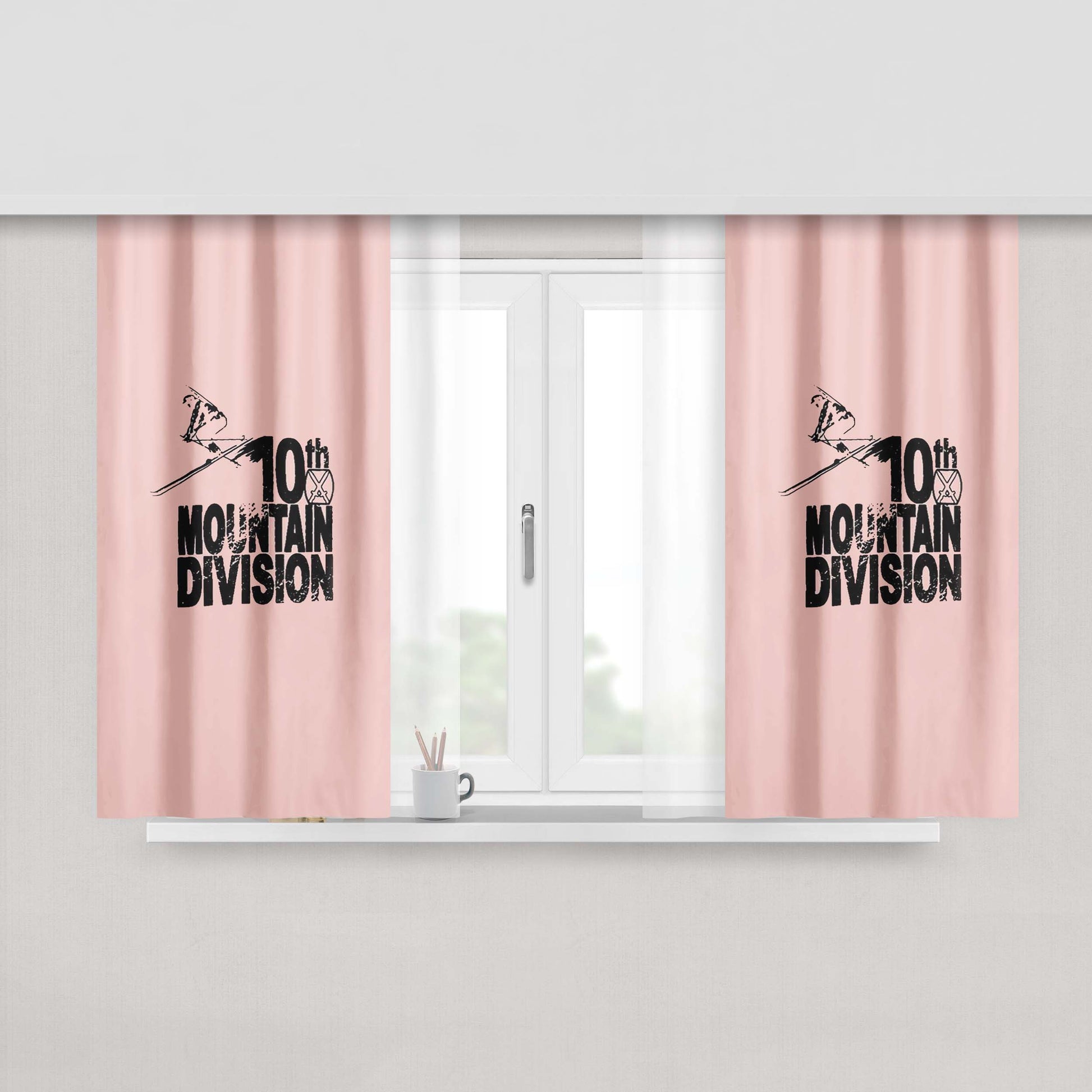 Colorado Ski History 10Th Mountain Division World War 2 Peach Skin Window Curtains