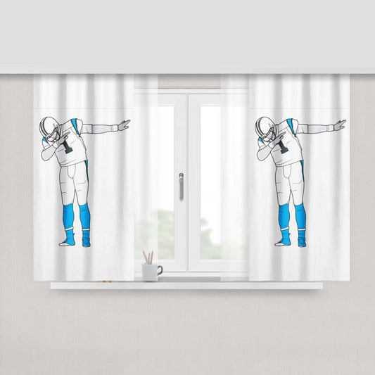 Dab Cam Newton Cartoon Peach Skin Window Curtains