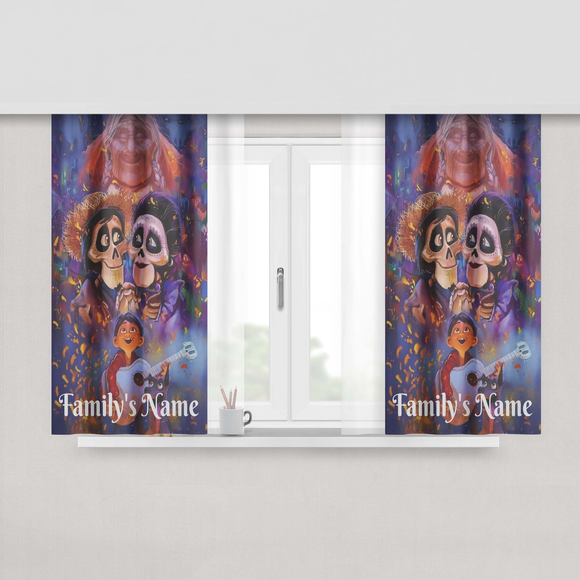 Disney Coco Peach Skin Window Curtains