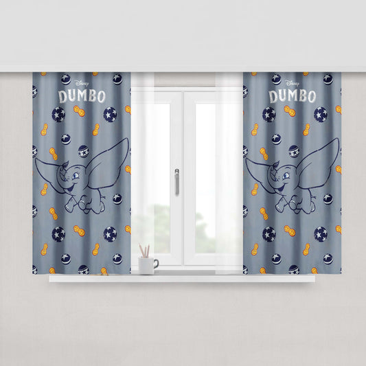 Dumbo And Peanuts Sticker Peach Skin Window Curtains