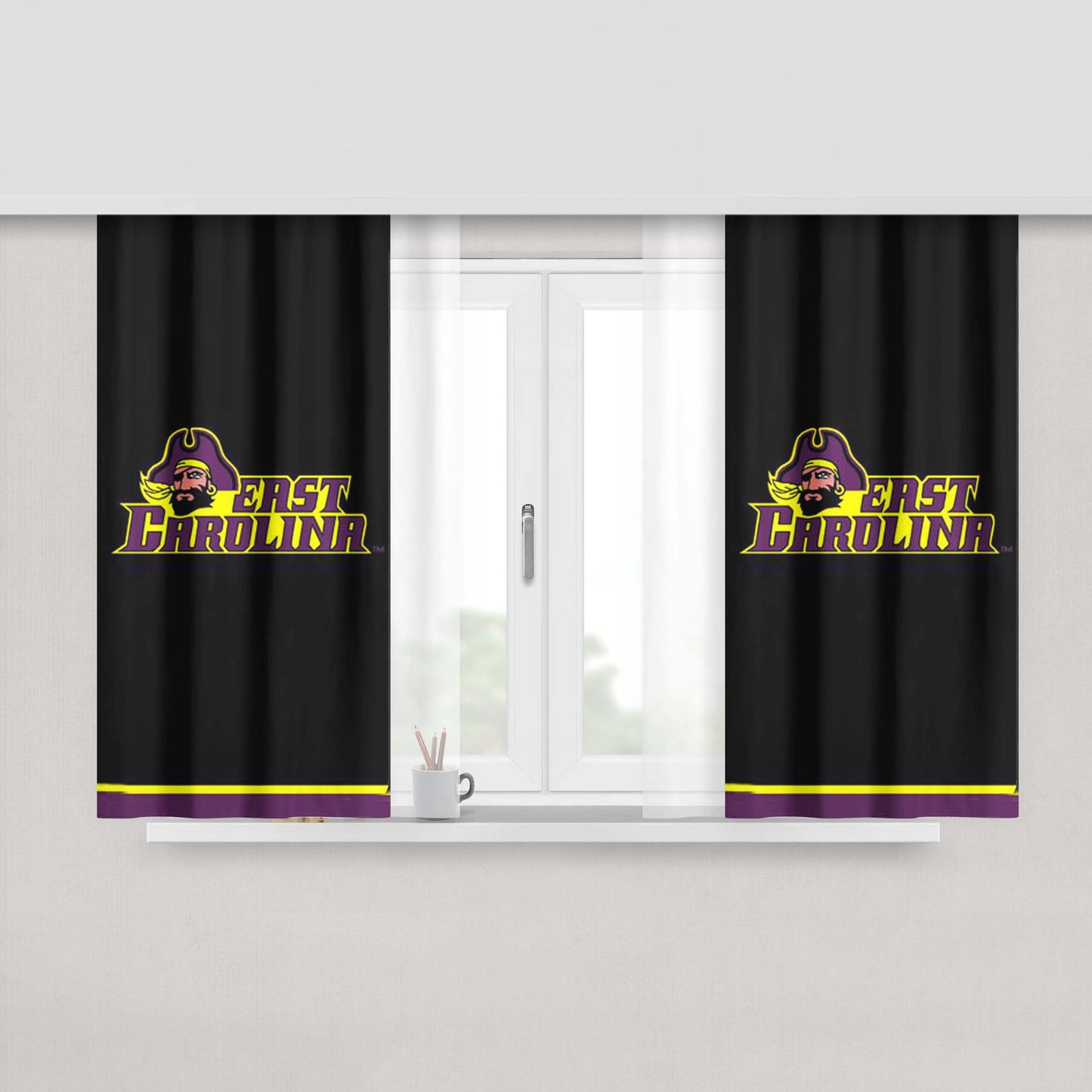 East Carolina Peach Skin Window Curtains