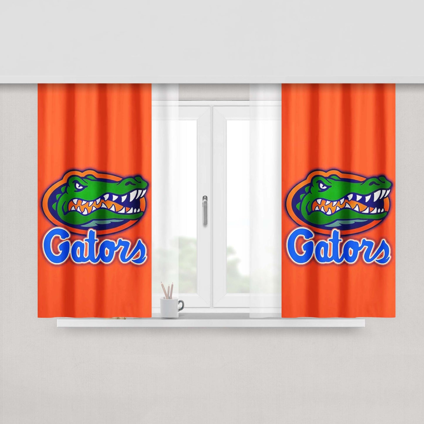 Florida Gators 2 Peach Skin Window Curtains