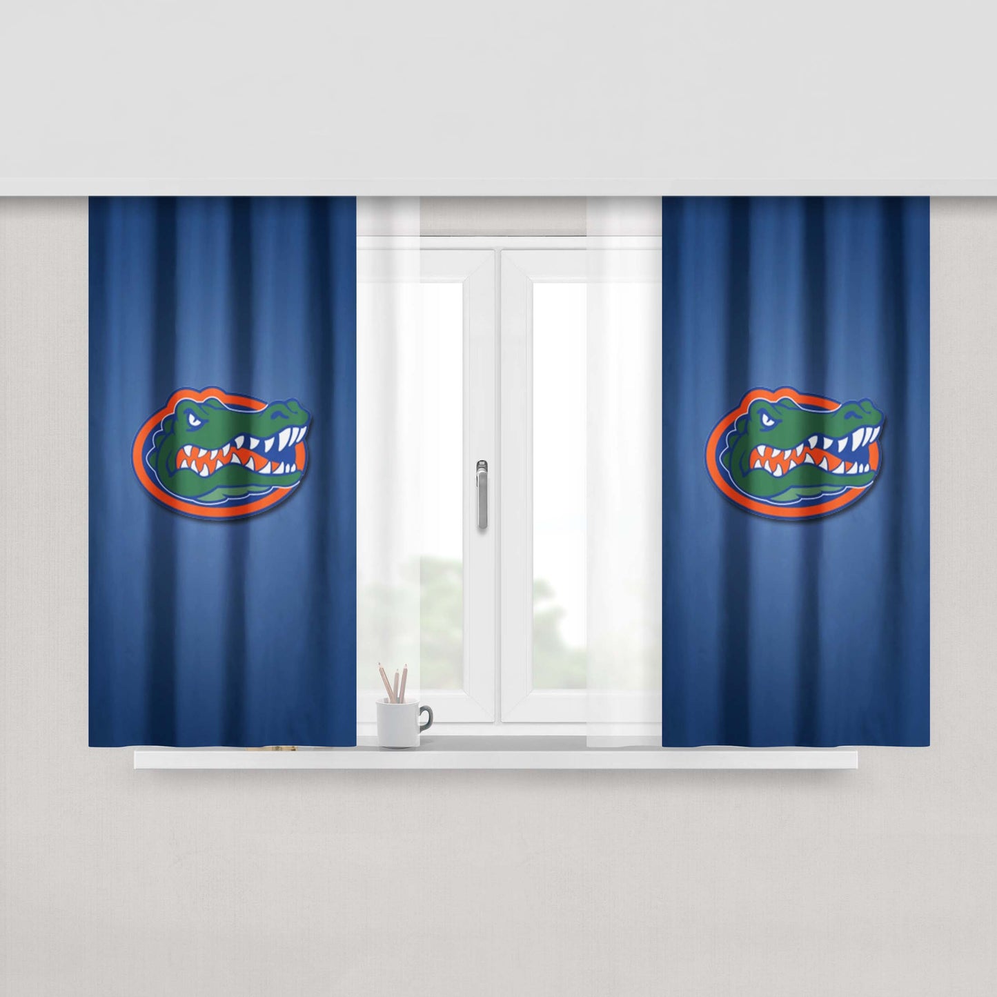Florida Gators Football Peach Skin Window Curtains