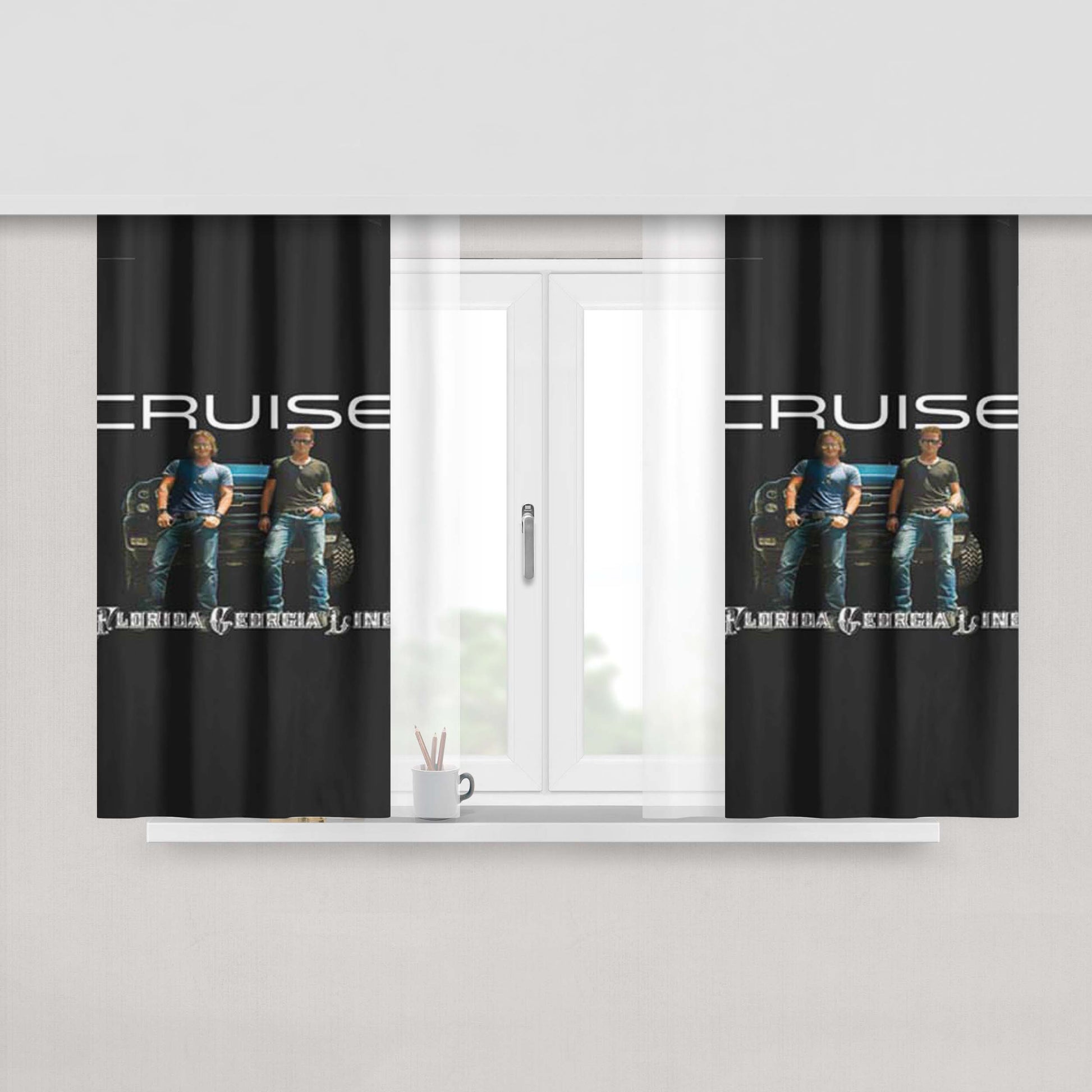 Florida Georgia Line Cruise Peach Skin Window Curtains