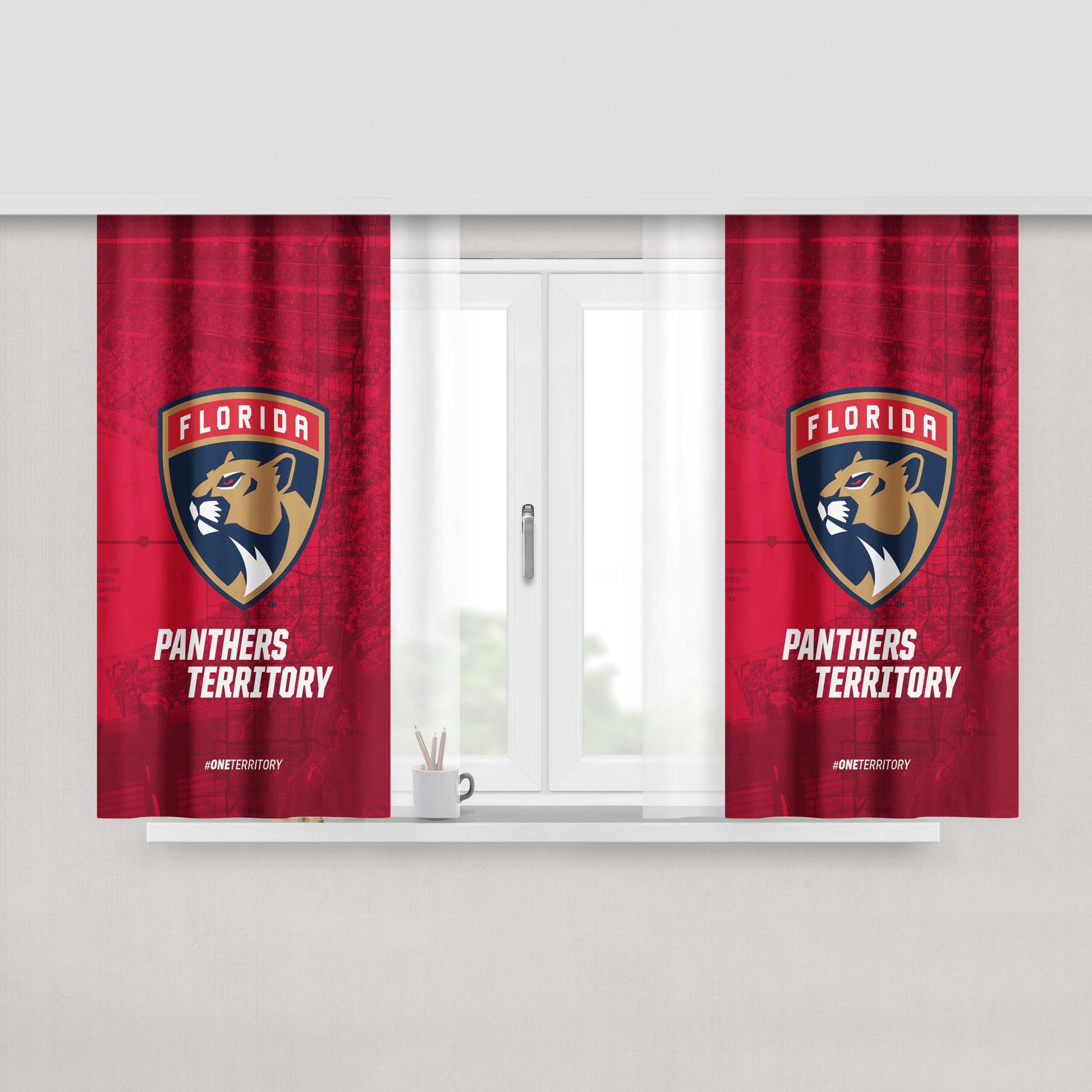 Florida Panthers Territory Peach Skin Window Curtains