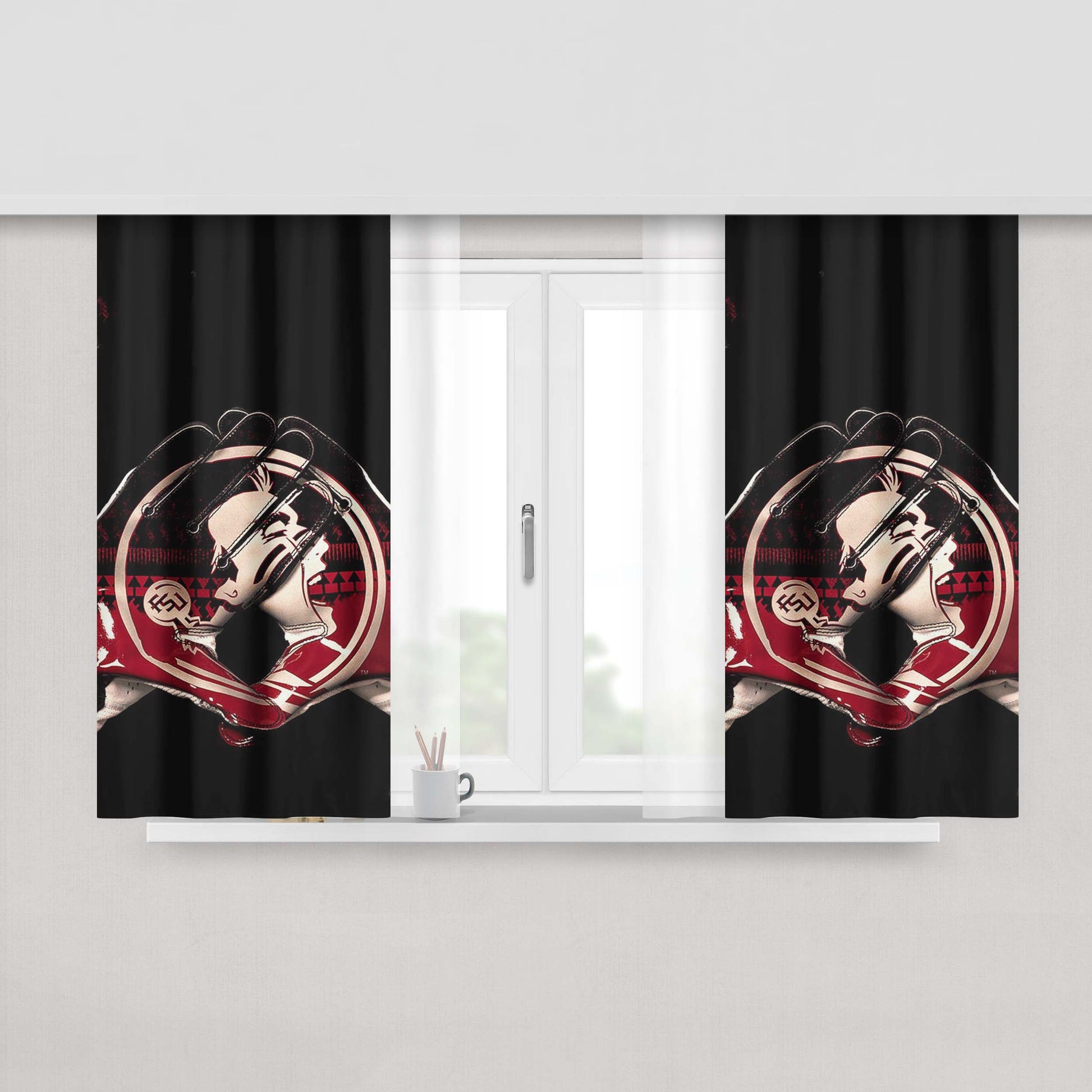 Florida State Seminoles Gloves Peach Skin Window Curtains