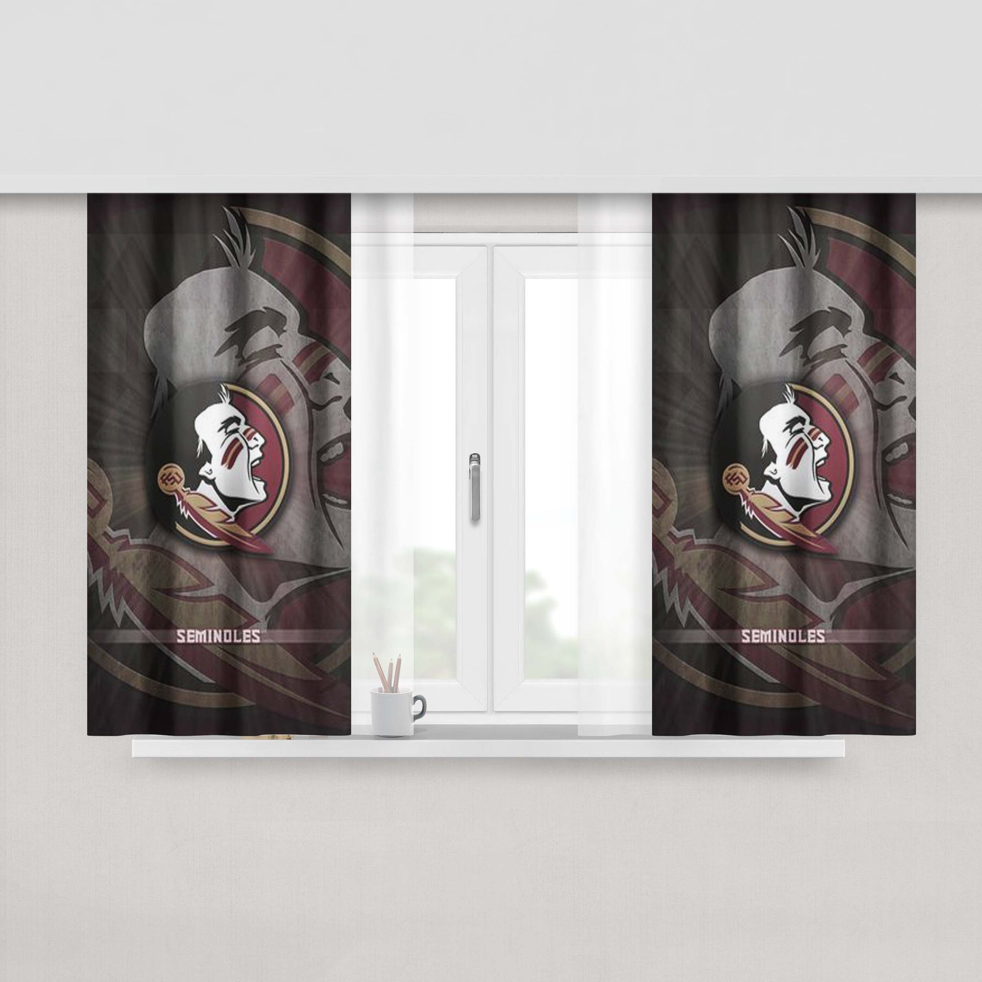 Florida State Seminoles Peach Skin Window Curtains