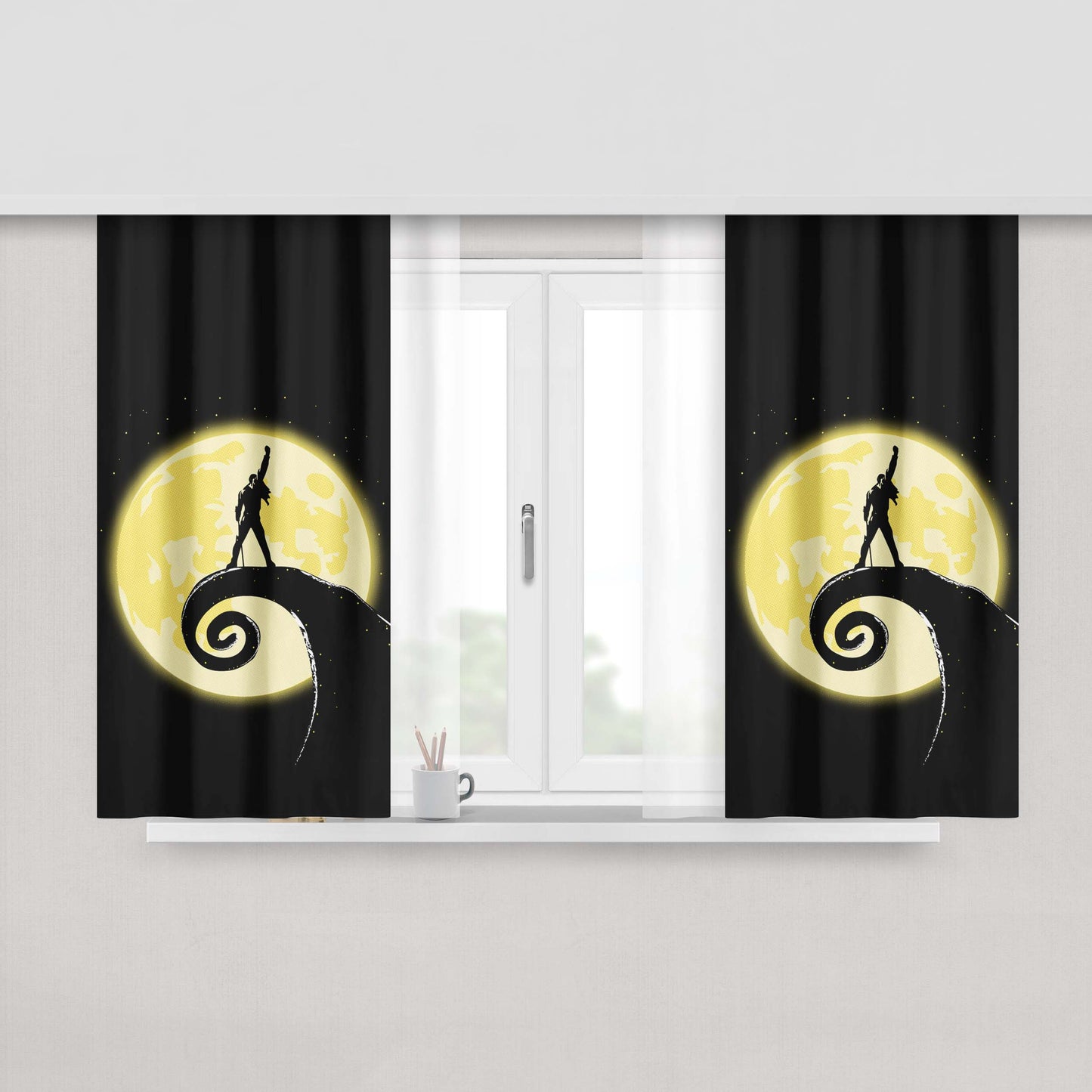 Freddie’S Last Christmas Peach Skin Window Curtains