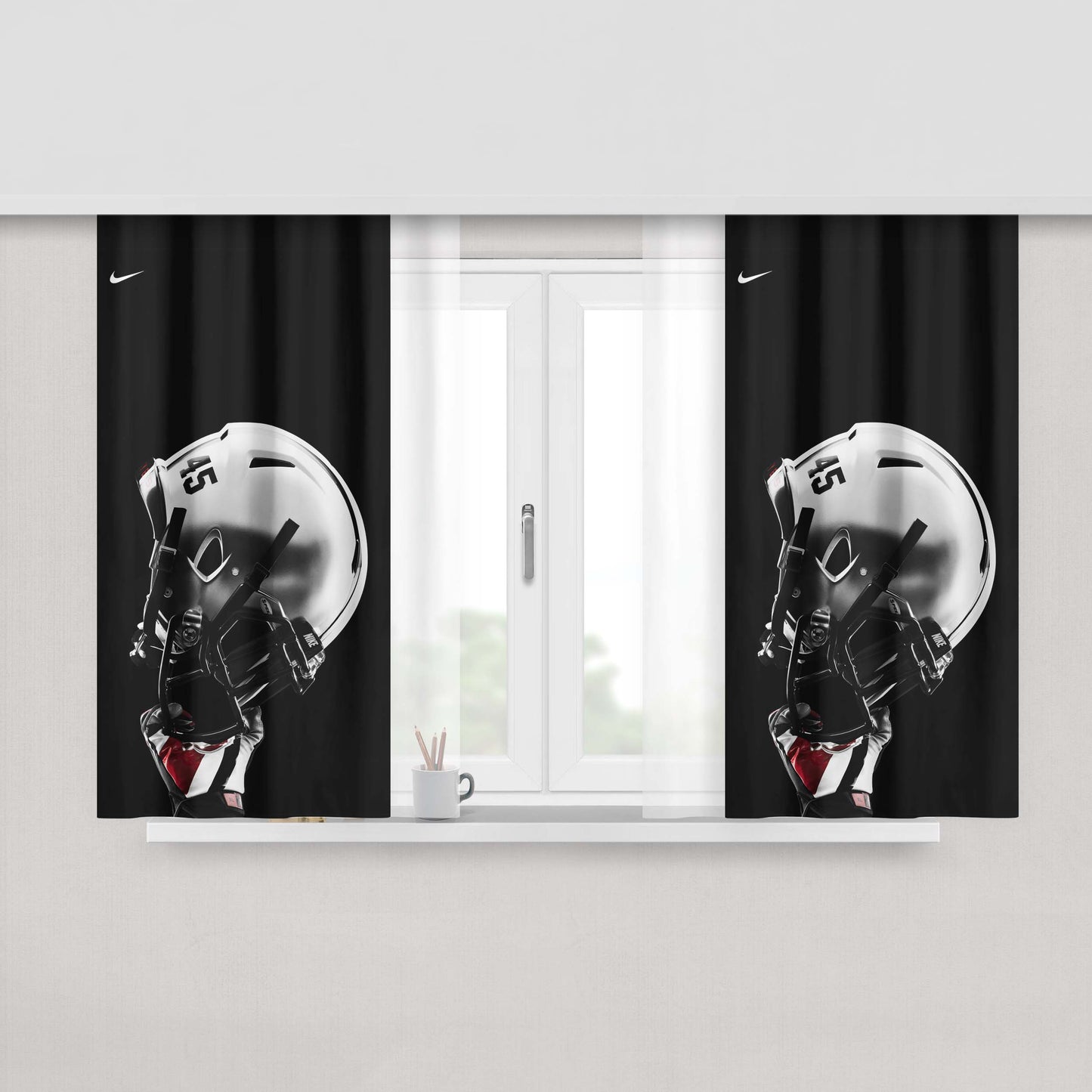 Fsu Florida State Seminols Football Helmet Wallpaper Peach Skin Window Curtains