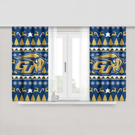 Gallaudet University Christmas Sweater Peach Skin Window Curtains