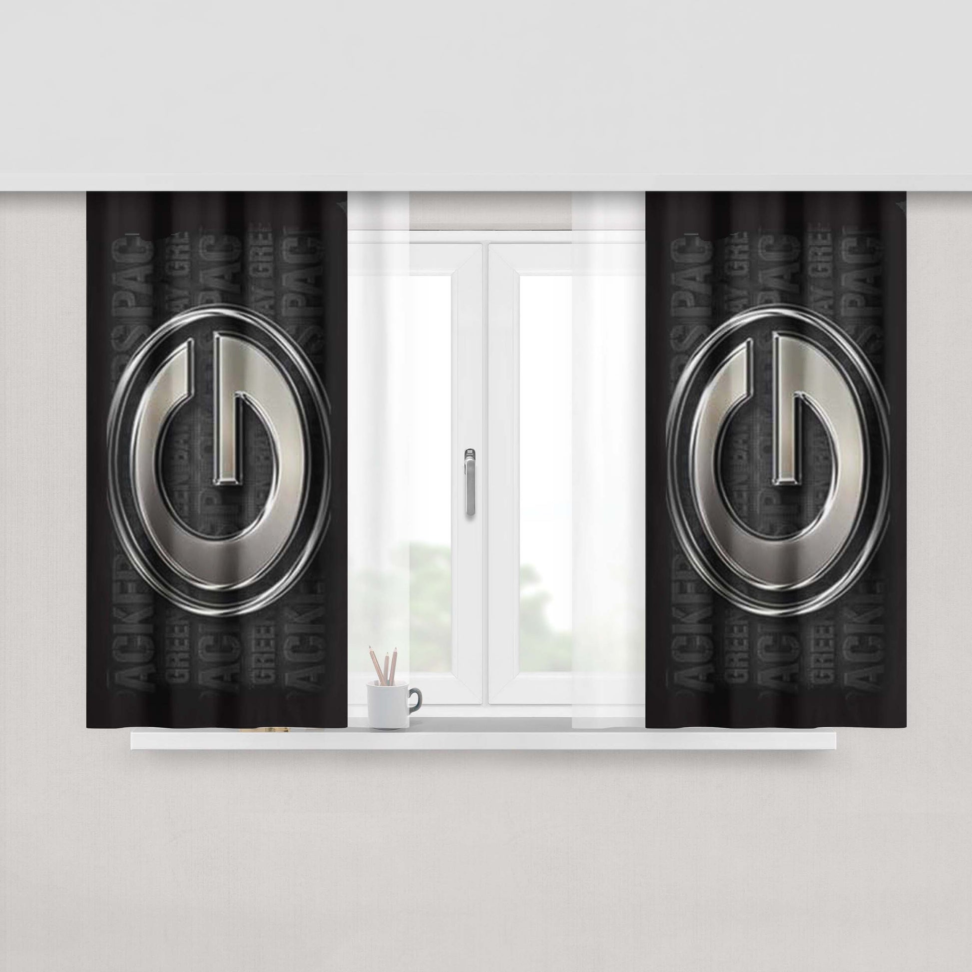 Green Bay Packers Raised Letters Peach Skin Window Curtains