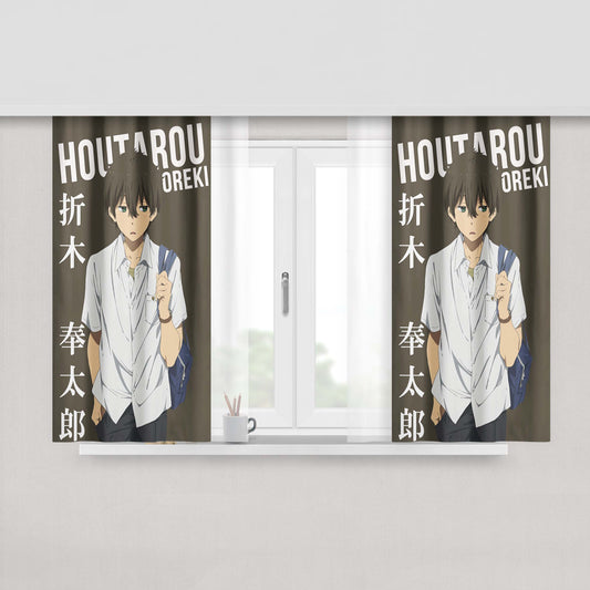 Houtarou Oreki Hyouka Anime Peach Skin Window Curtains