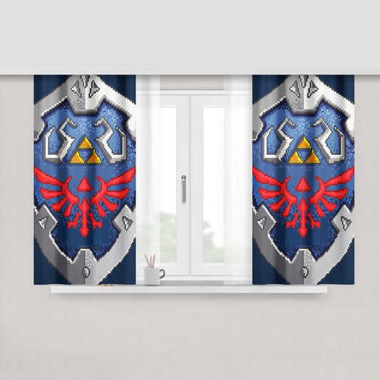 Hylian Shield Peach Skin Window Curtains