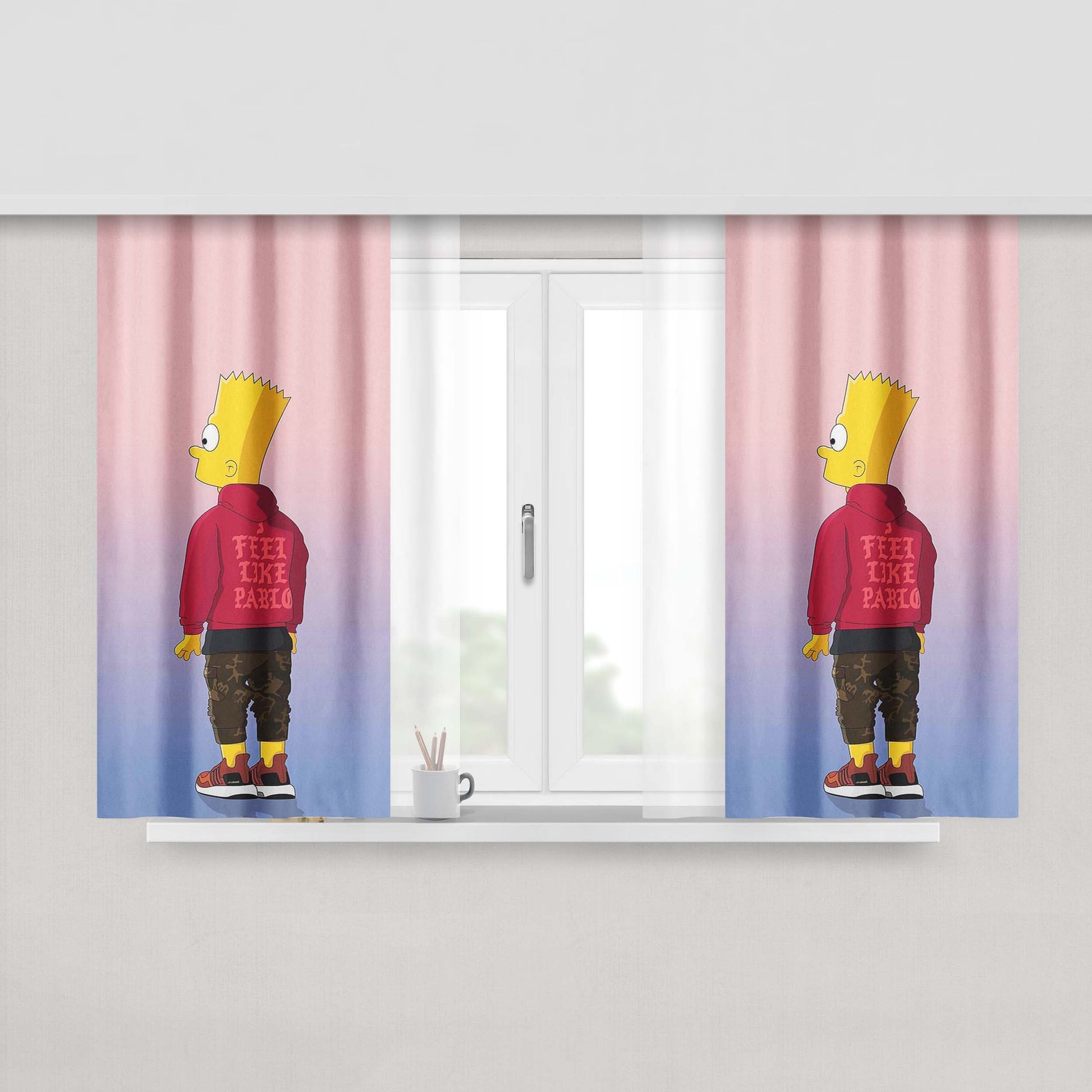 I Donut Care Peach Skin Window Curtains
