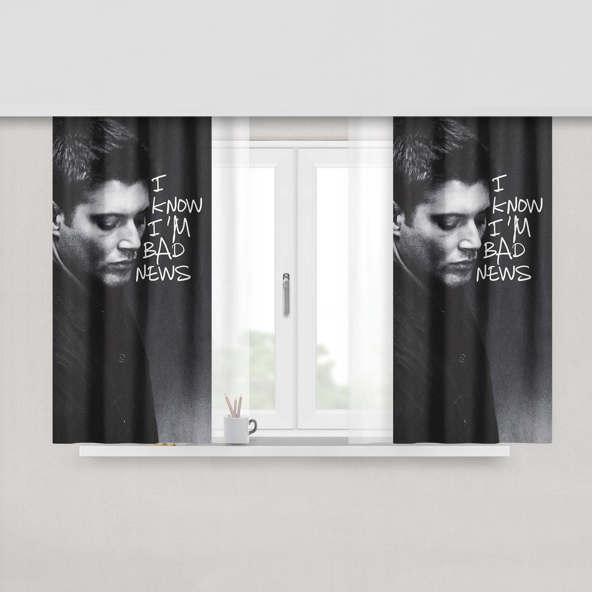 I Hate Everything Wednesday Peach Skin Window Curtains