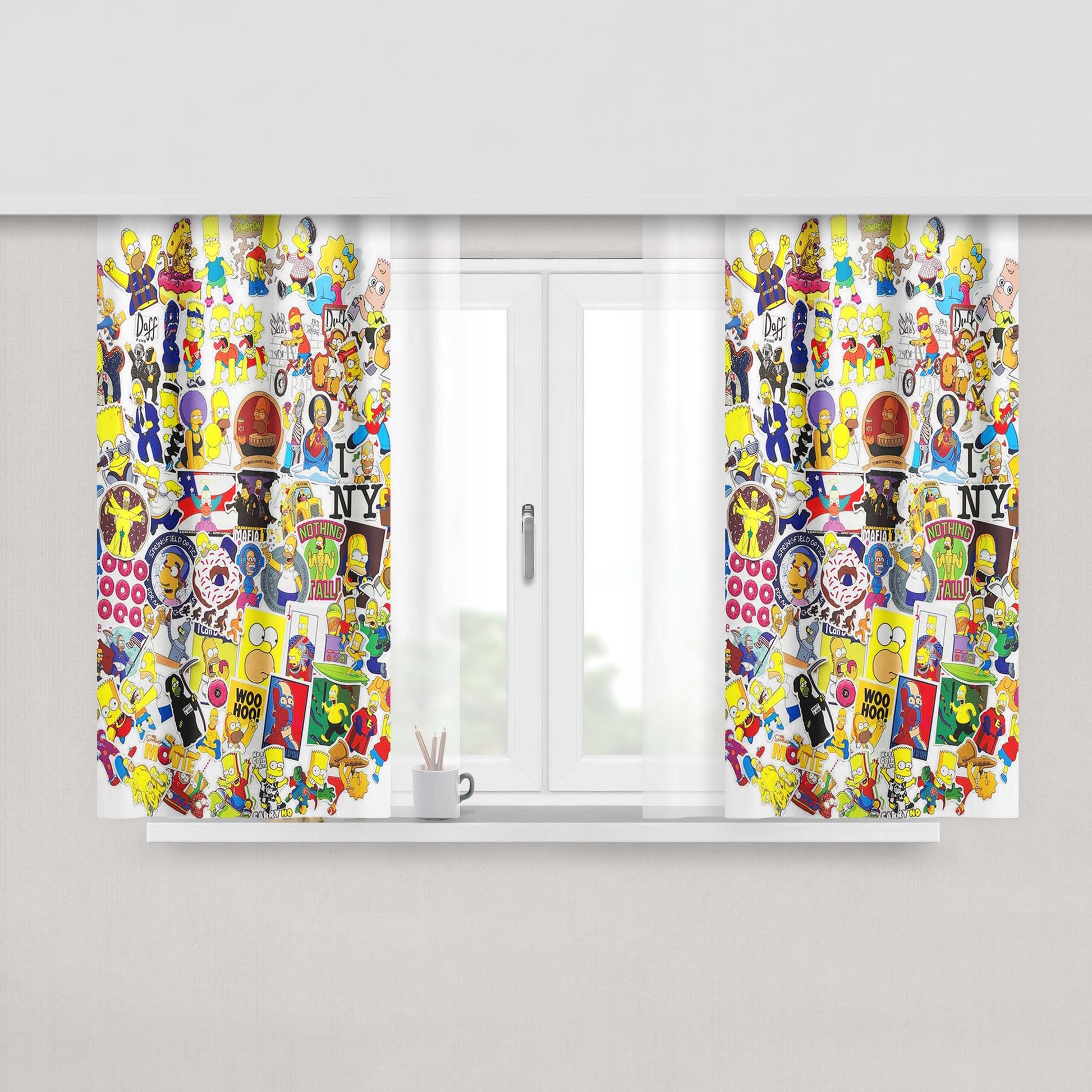I Love Marvel Peach Skin Window Curtains