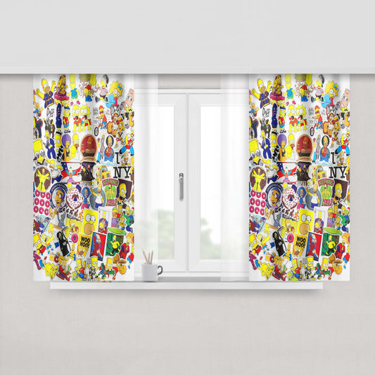 I Love Marvel Peach Skin Window Curtains