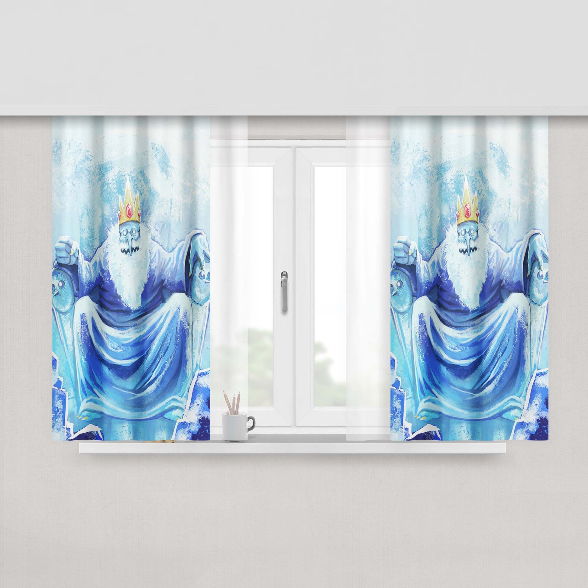 Ice Cream Sandwich Peach Skin Window Curtains
