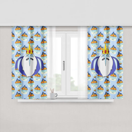 Ice King Adventure Time Art Peach Skin Window Curtains