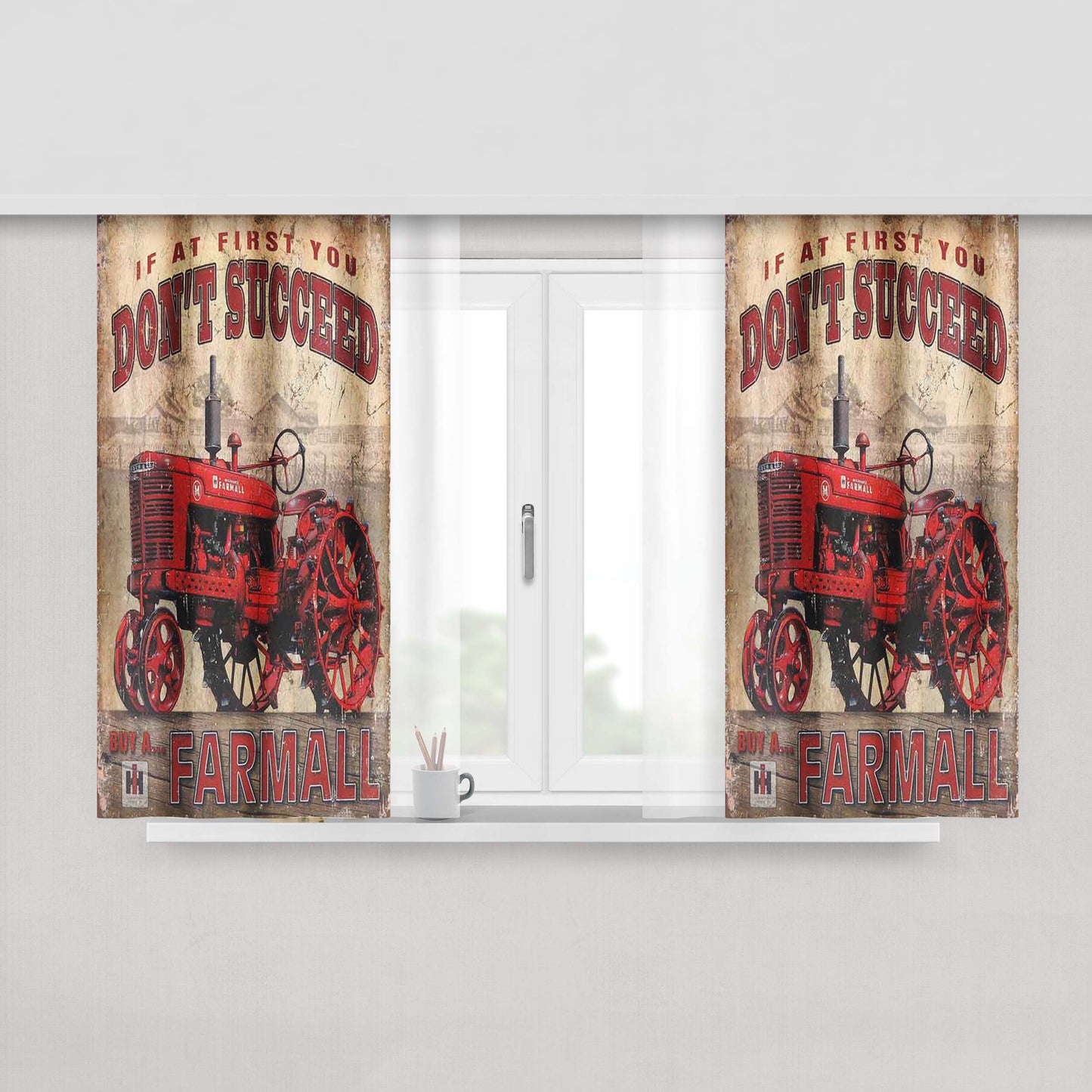 Igor Winnie Pooh X Triste Inside Out Peach Skin Window Curtains