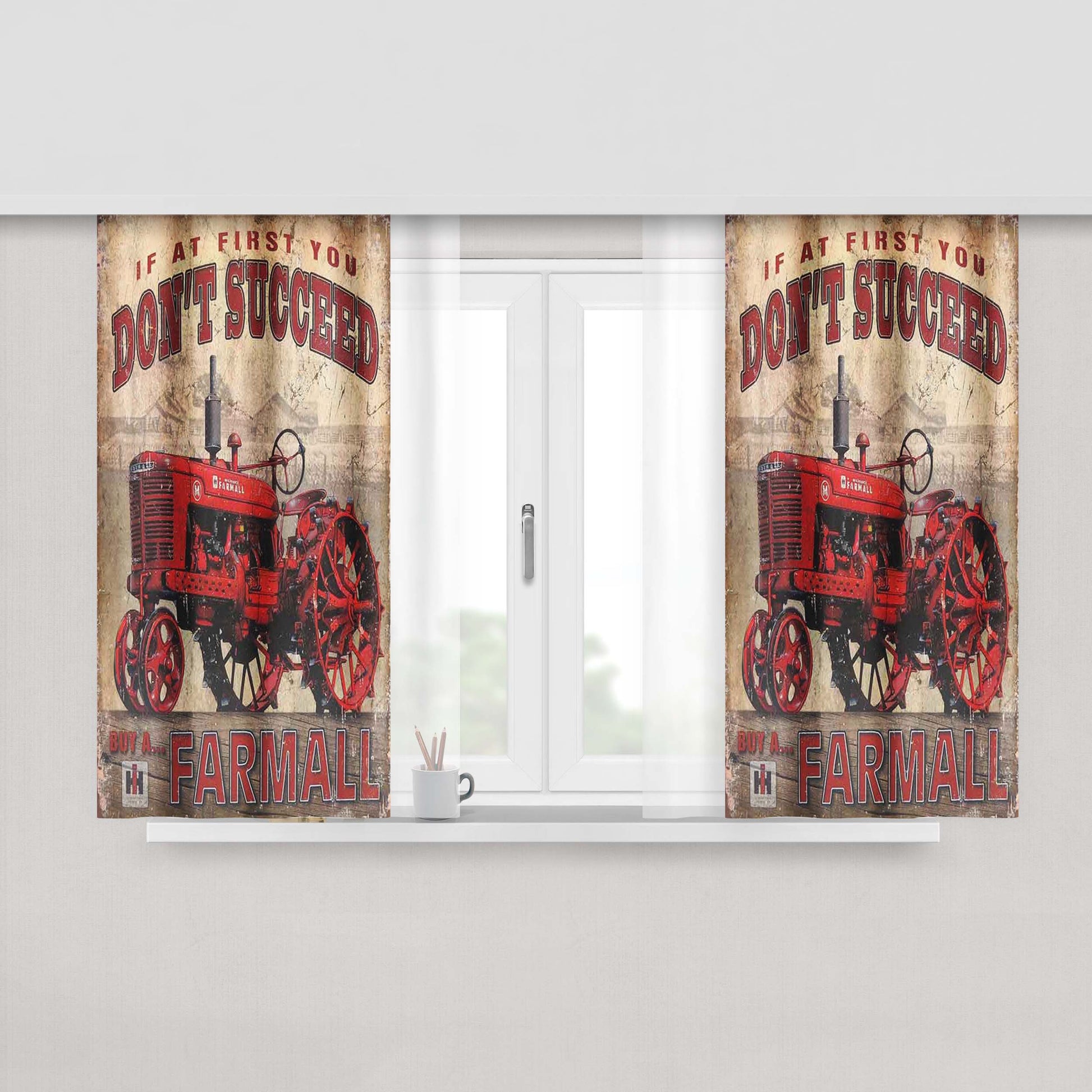 Igor Winnie Pooh X Triste Inside Out Peach Skin Window Curtains