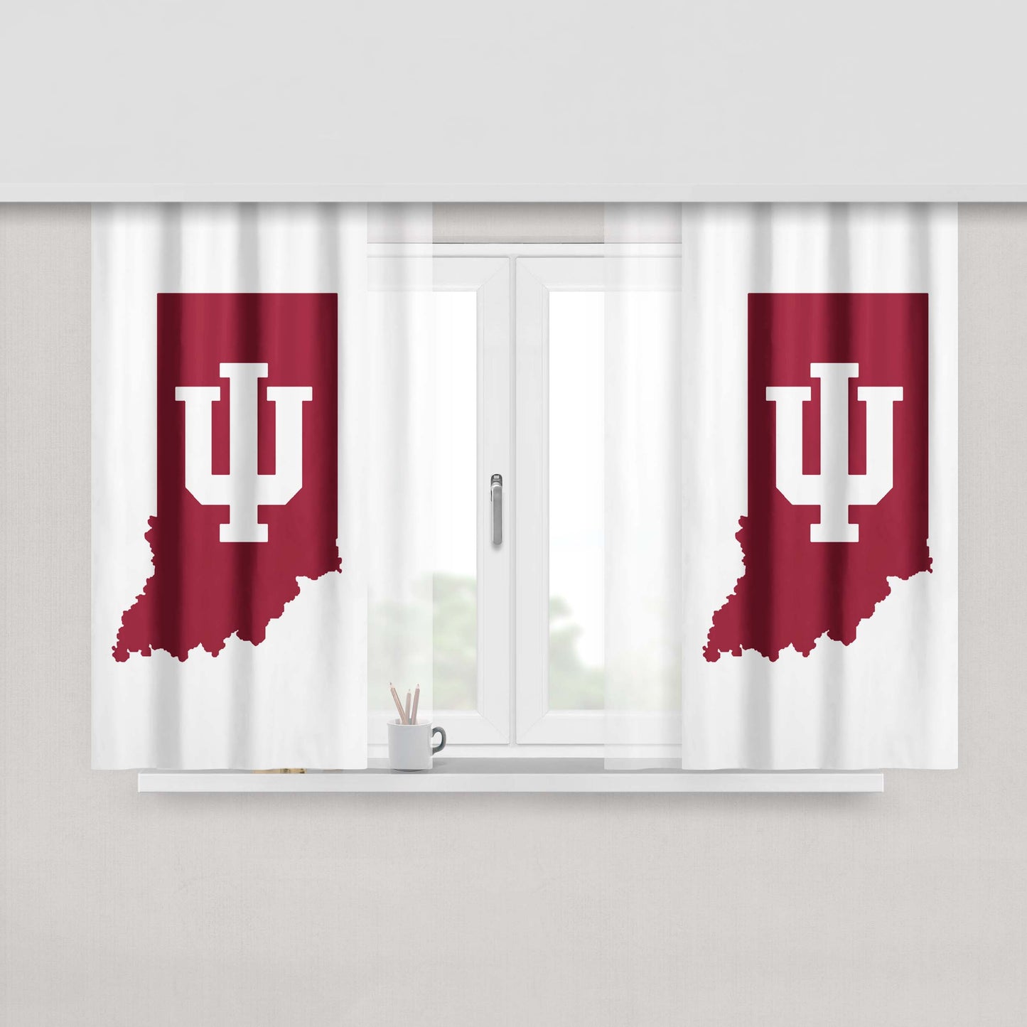 Indiana Hoosiers Peach Skin Window Curtains