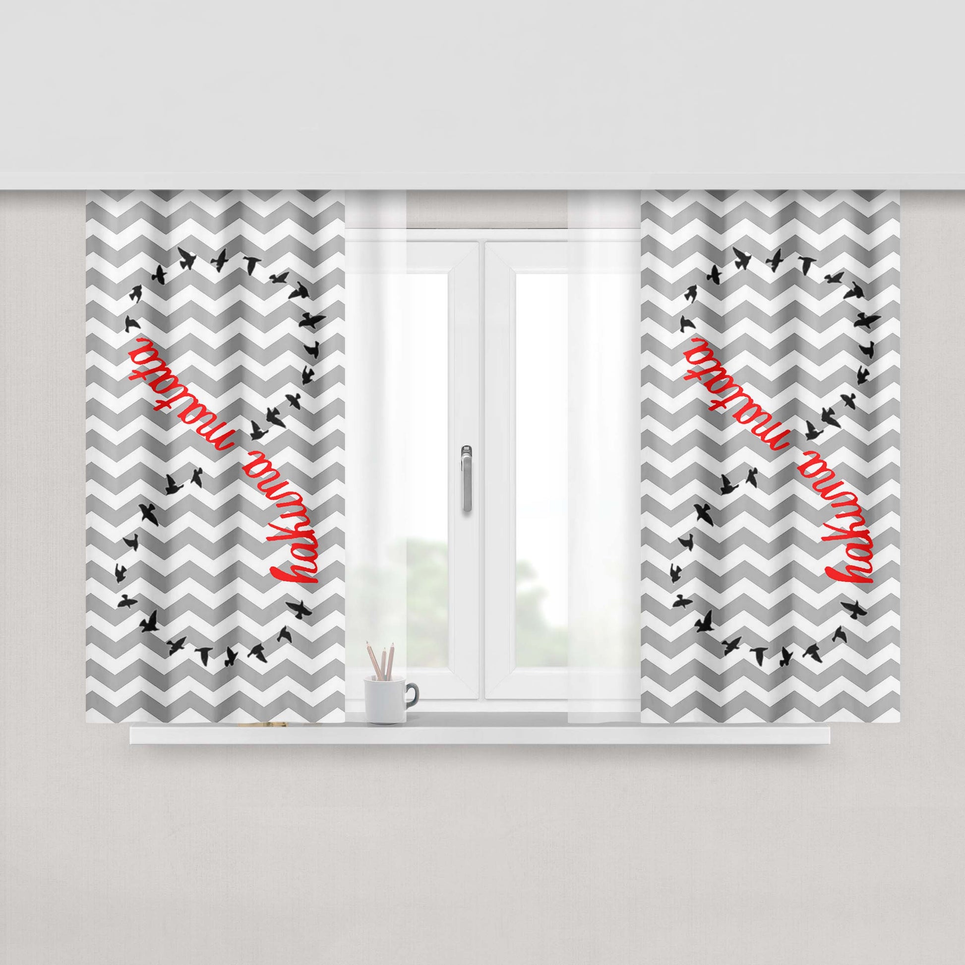 Infinity Hakuna Matata Peach Skin Window Curtains