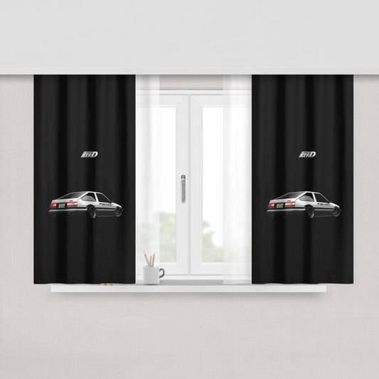 Initial D Black Wallpaper Peach Skin Window Curtains