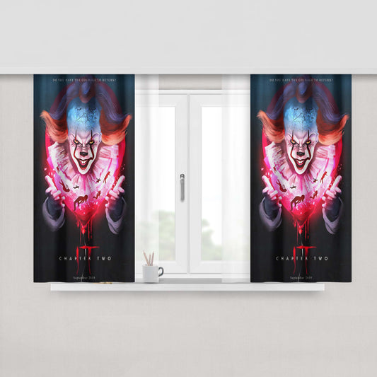 It Chapter Two Balloon Poster Peach Skin Window Curtains
