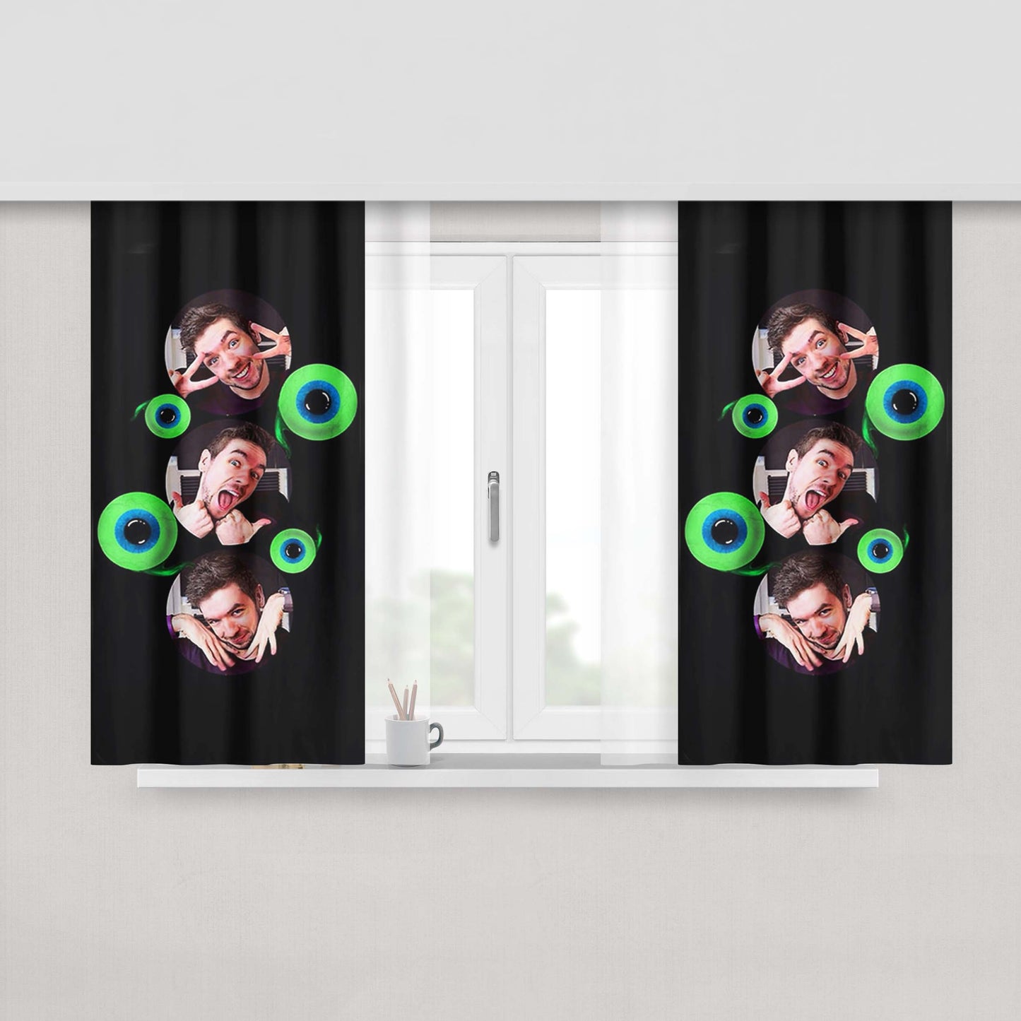 Jacksepticeye Peach Skin Window Curtains