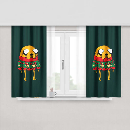 Jake Christmas Jumper Peach Skin Window Curtains