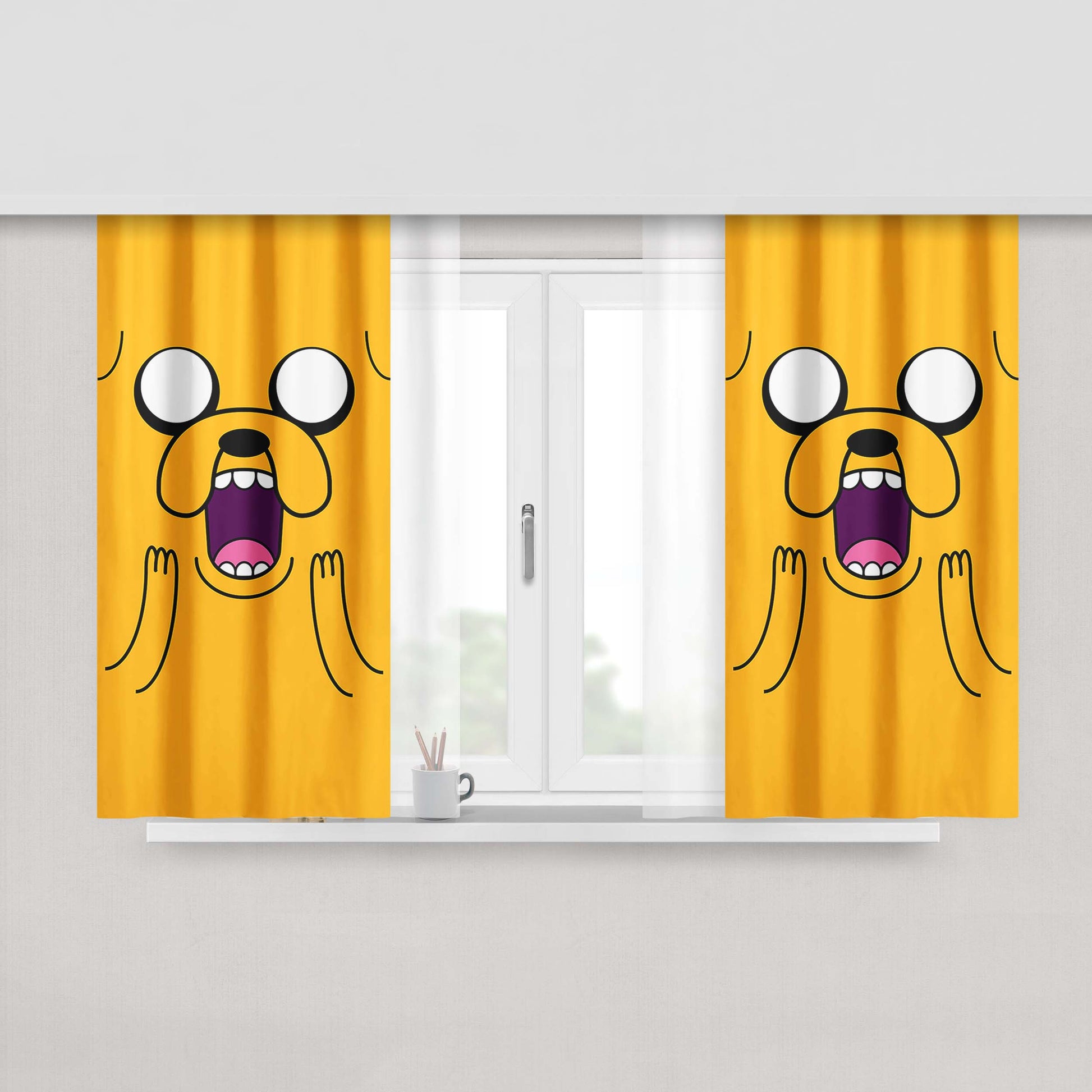 Jake Face Peach Skin Window Curtains