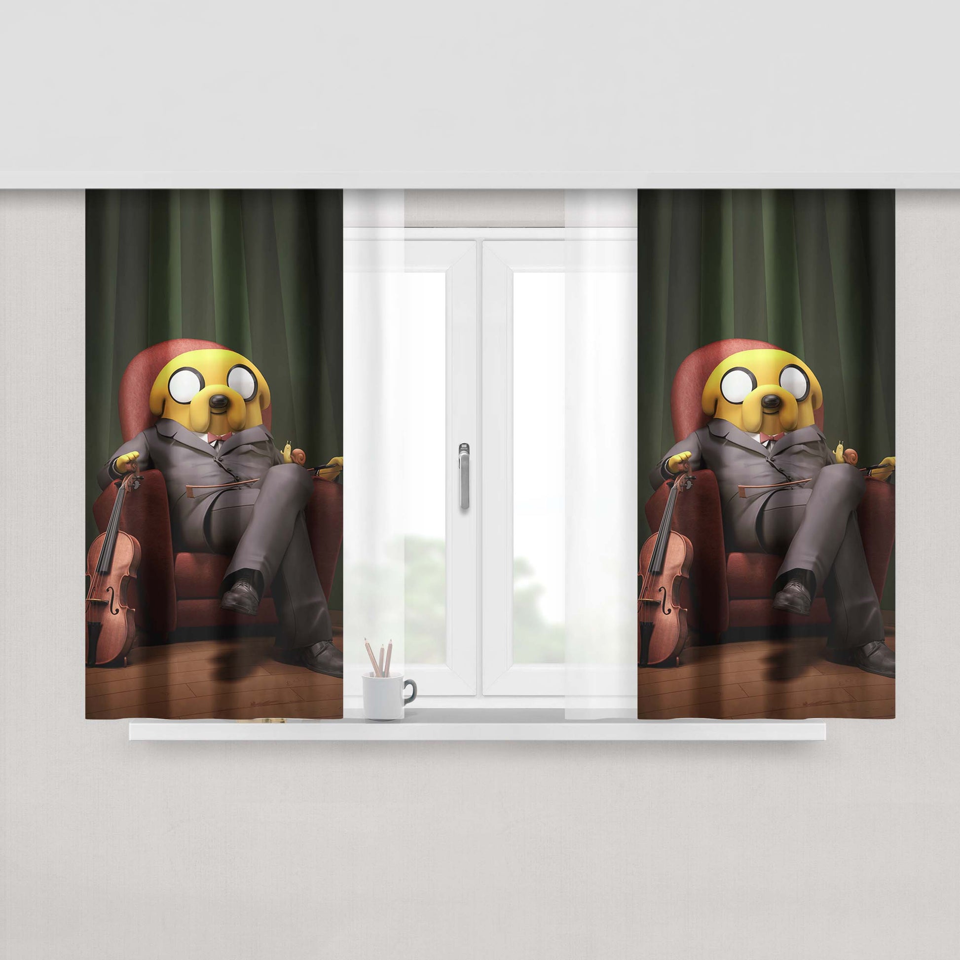 Jakefather On Behance Adventure Time Peach Skin Window Curtains