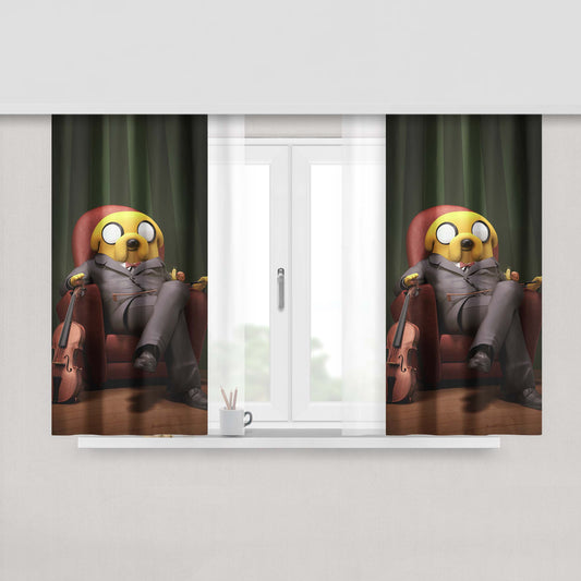 Jakefather On Behance Adventure Time Peach Skin Window Curtains