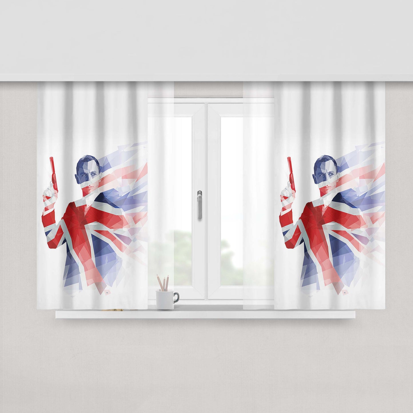 James Bond Skyfall Peach Skin Window Curtains