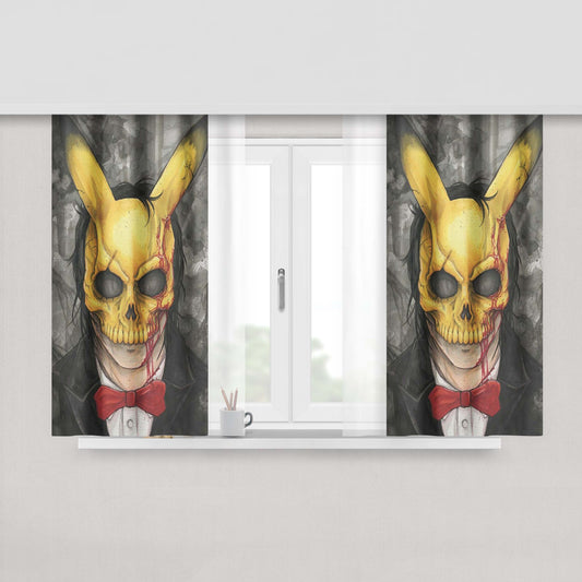 Jeff The Killer Pikachu Peach Skin Window Curtains
