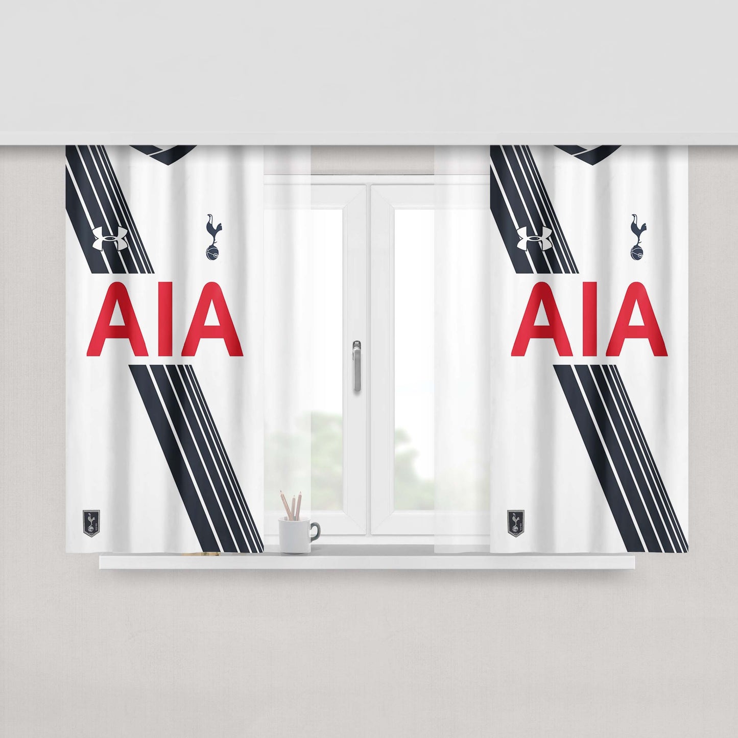 Jersey Gear Football Tottenham Hotspur Peach Skin Window Curtains