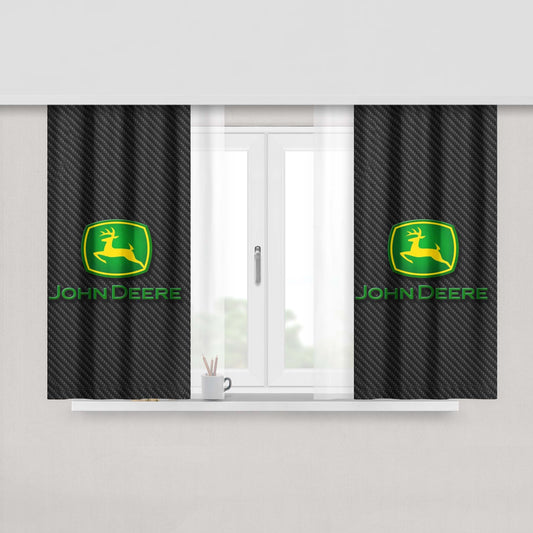 John Deere Logo Peach Skin Window Curtains