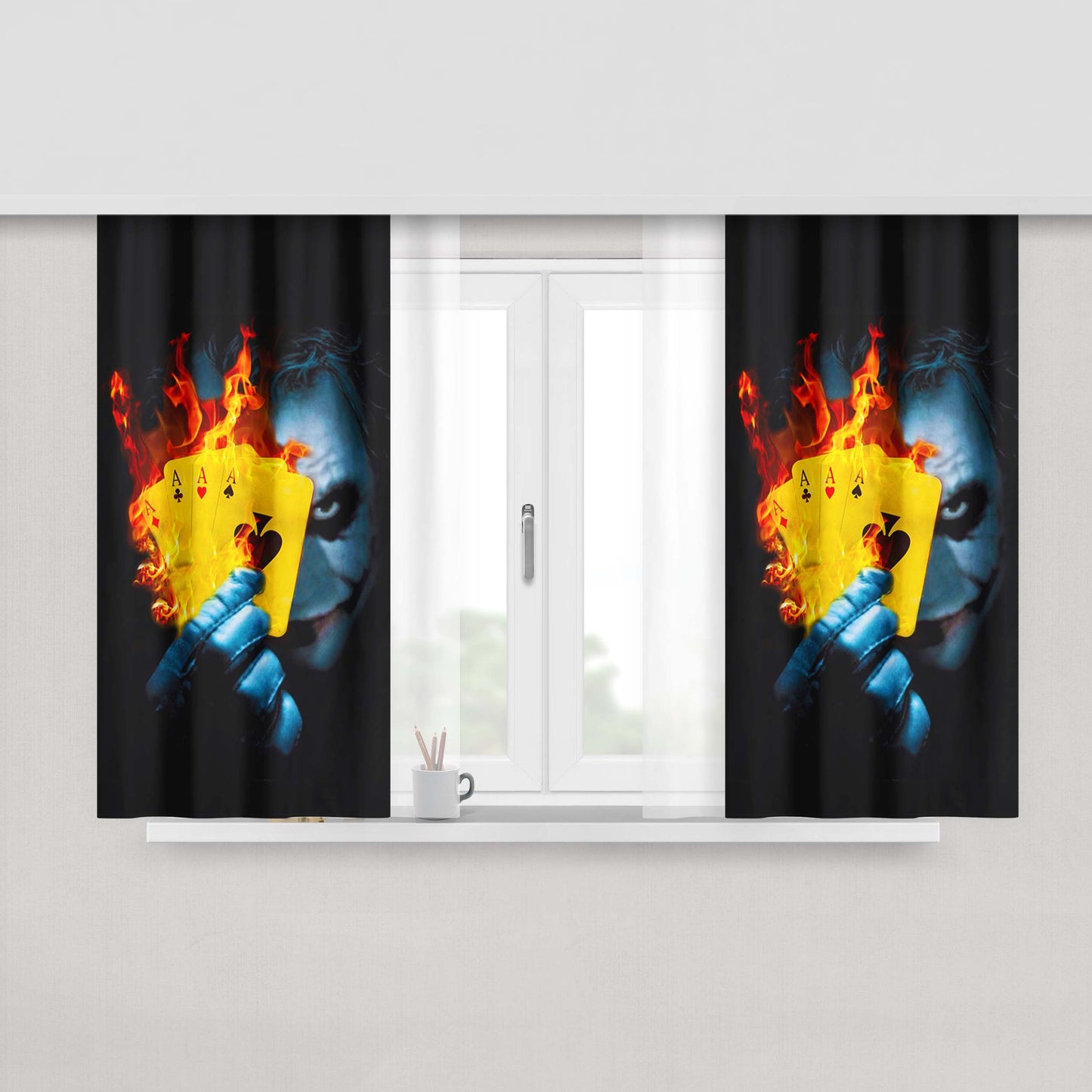 Joker Burn Peach Skin Window Curtains