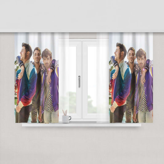 Jonas Brothers Photos Peach Skin Window Curtains