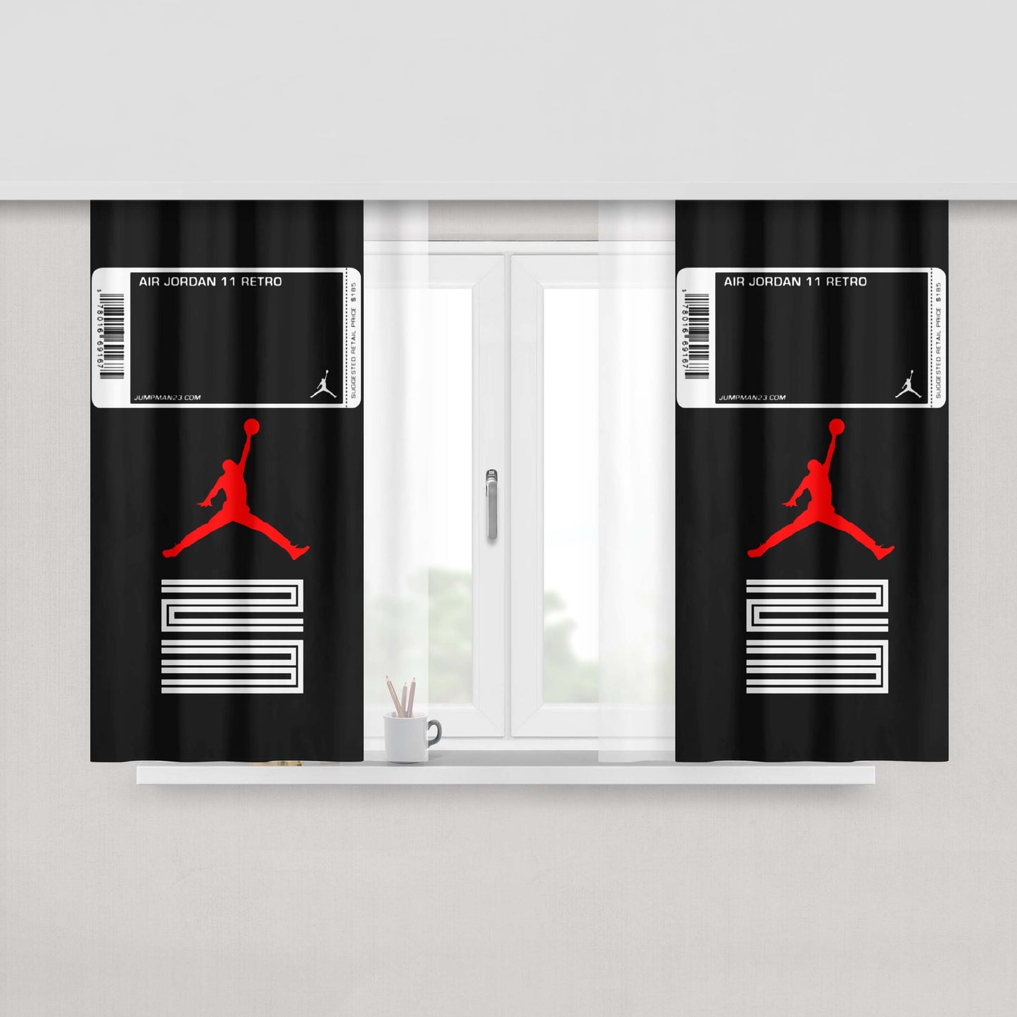 Jordan 4 Cactus Jack Peach Skin Window Curtains