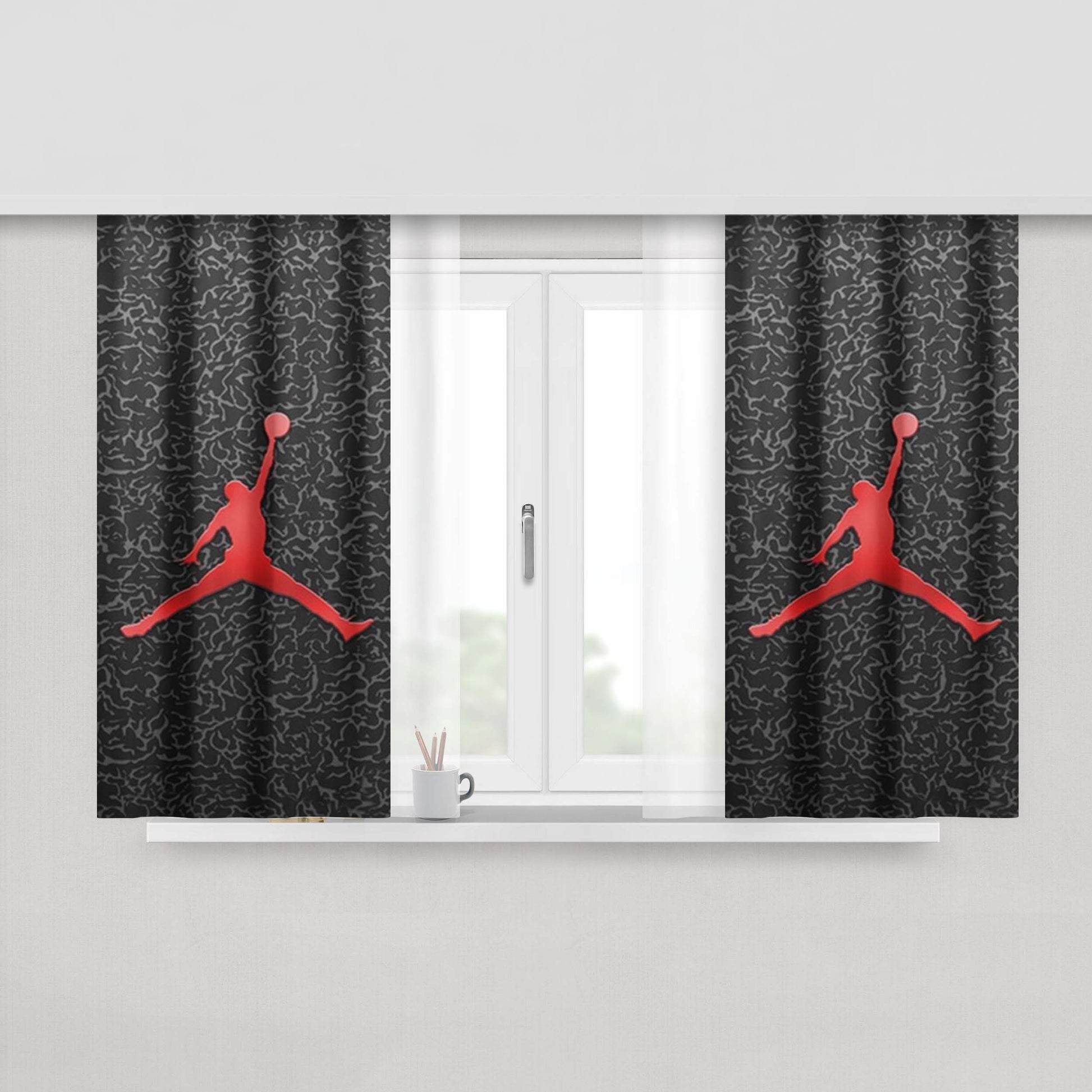 Jordan Elephent Peach Skin Window Curtains