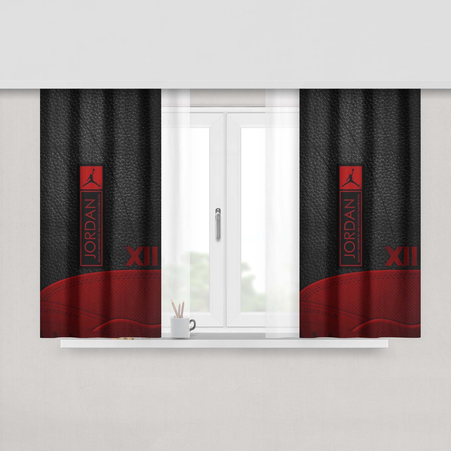 Jordan Jumpman Peach Skin Window Curtains