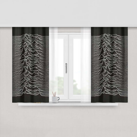 Joy Division Unknown Pleasures Peach Skin Window Curtains