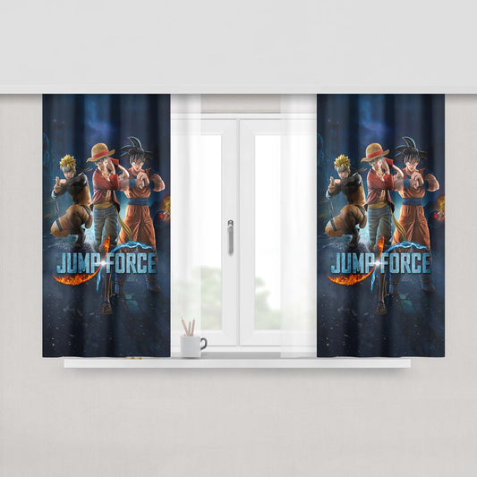 Jump Force Fighting Games Peach Skin Window Curtains