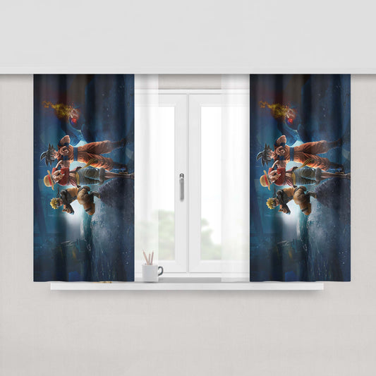 Jump Force Games Wallpaper Peach Skin Window Curtains