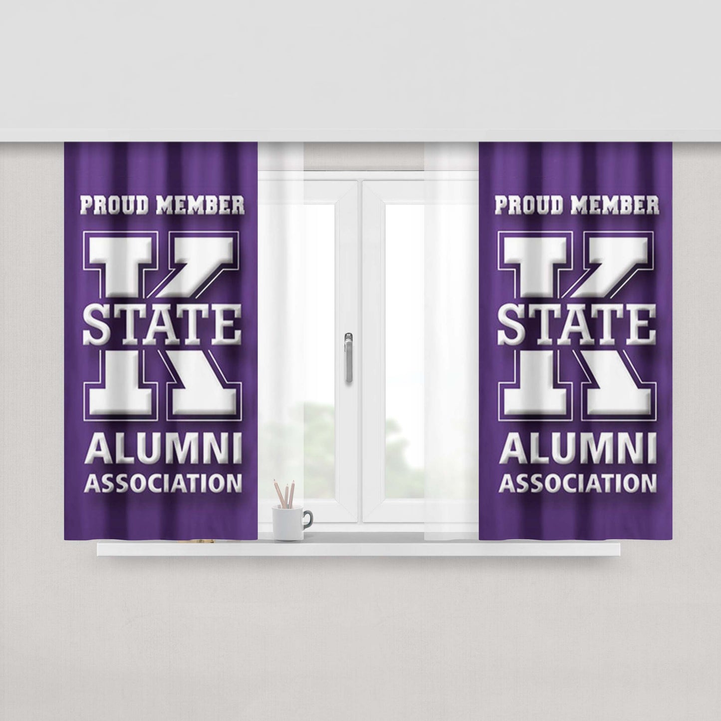 K State Alumni Peach Skin Window Curtains