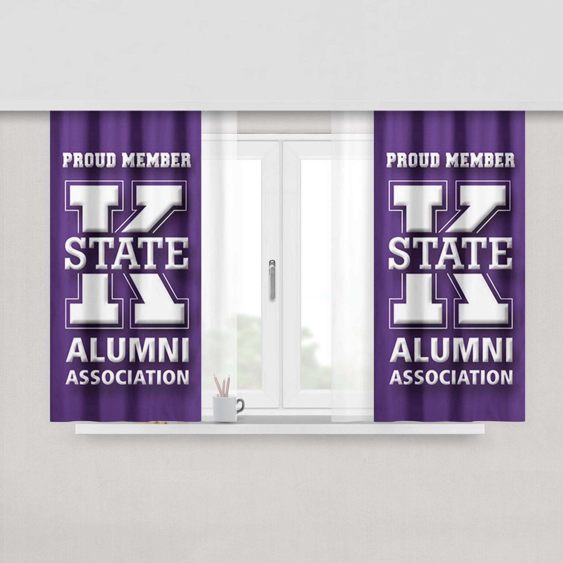 K State Alumni Peach Skin Window Curtains