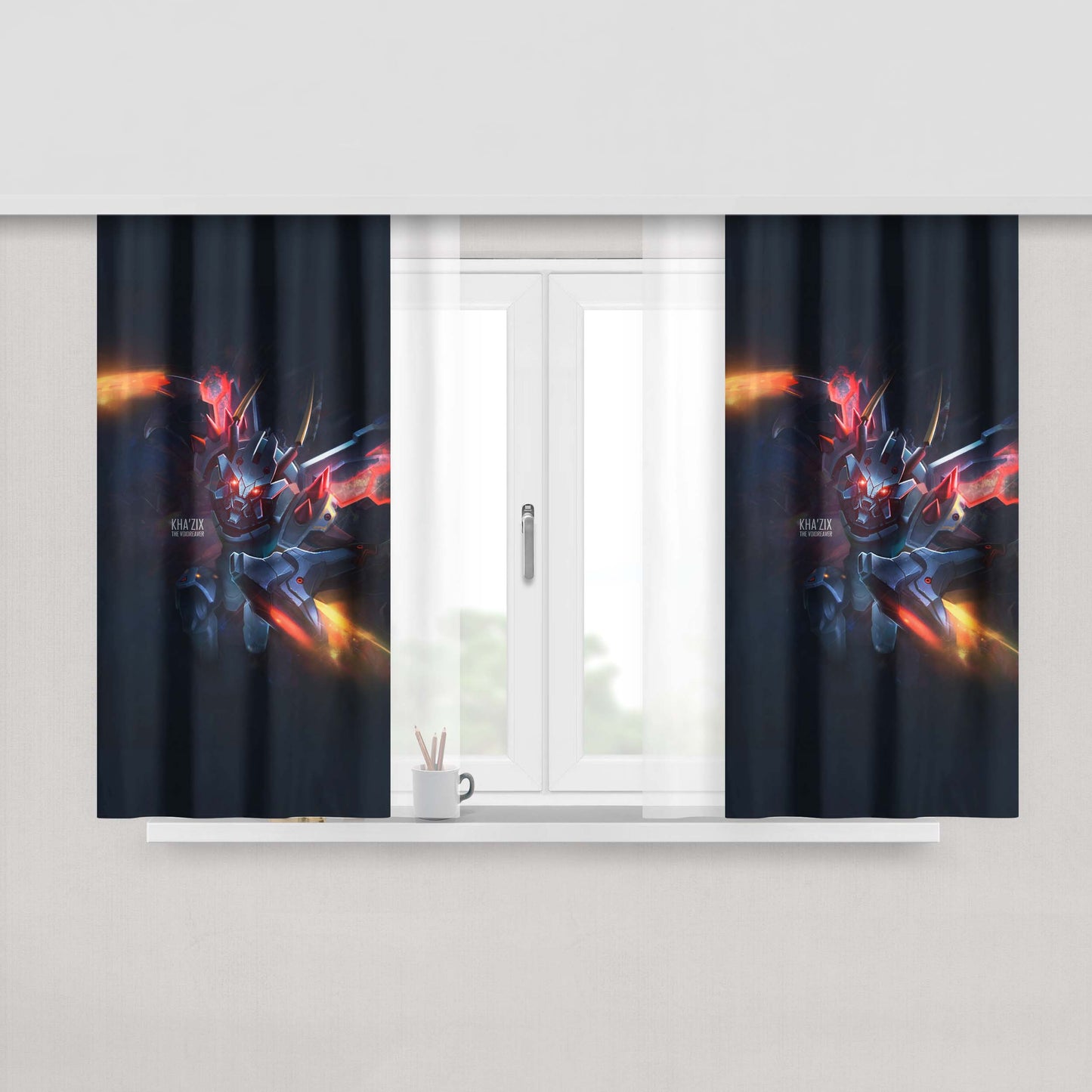 Khazix League Of Legends Wallpaper Peach Skin Window Curtains